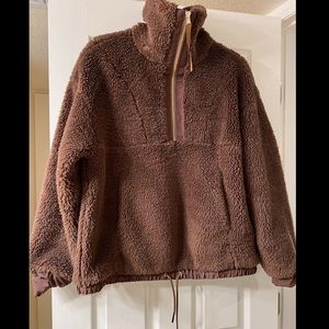 Varley Appleton Half Zip Brown Size Medium